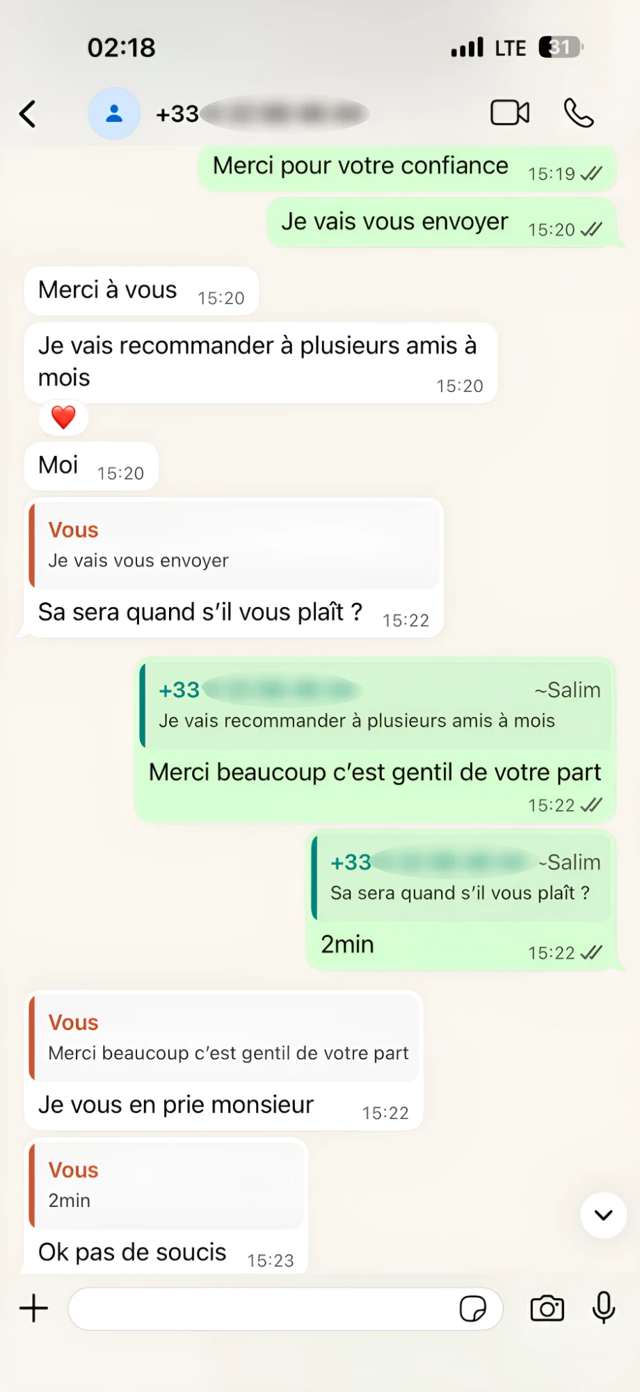 Avis client Walid Genève — Neo 4K